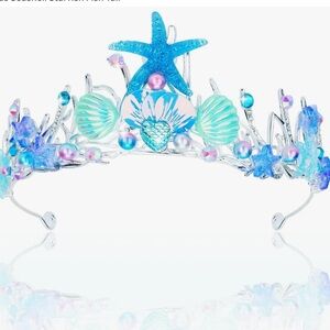 Mermaid Headband Hair Accessories Tiara Seashell Starfish in Blue